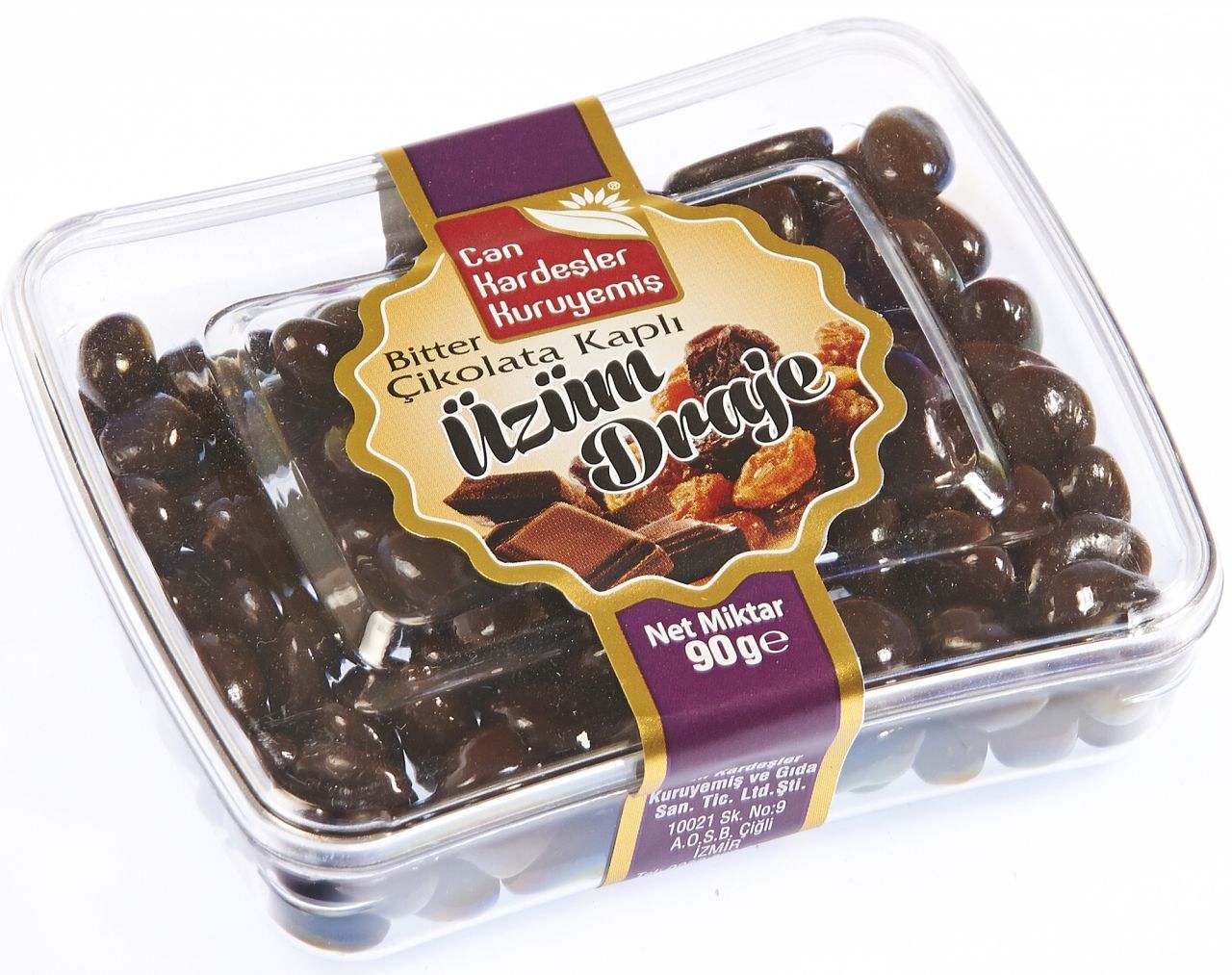 Bitter Çikolatalı Üzüm Draje 90 g