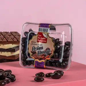 Bitter Çikolatalı Üzüm Draje 90g