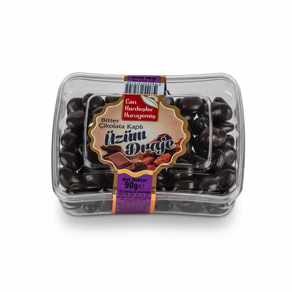 Bitter Çikolatalı Üzüm Draje 90g