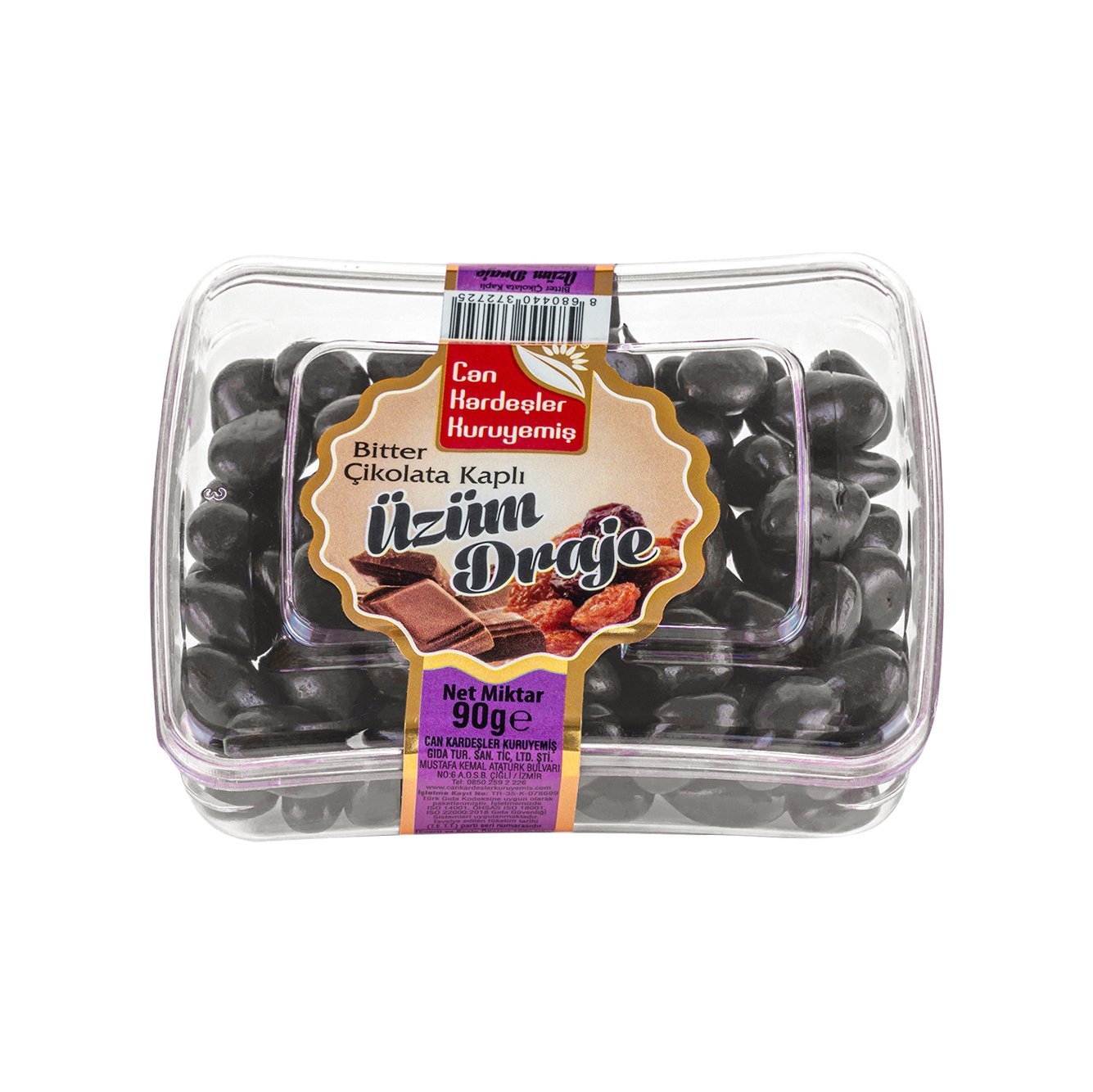 Bitter Çikolatalı Üzüm Draje 90 g