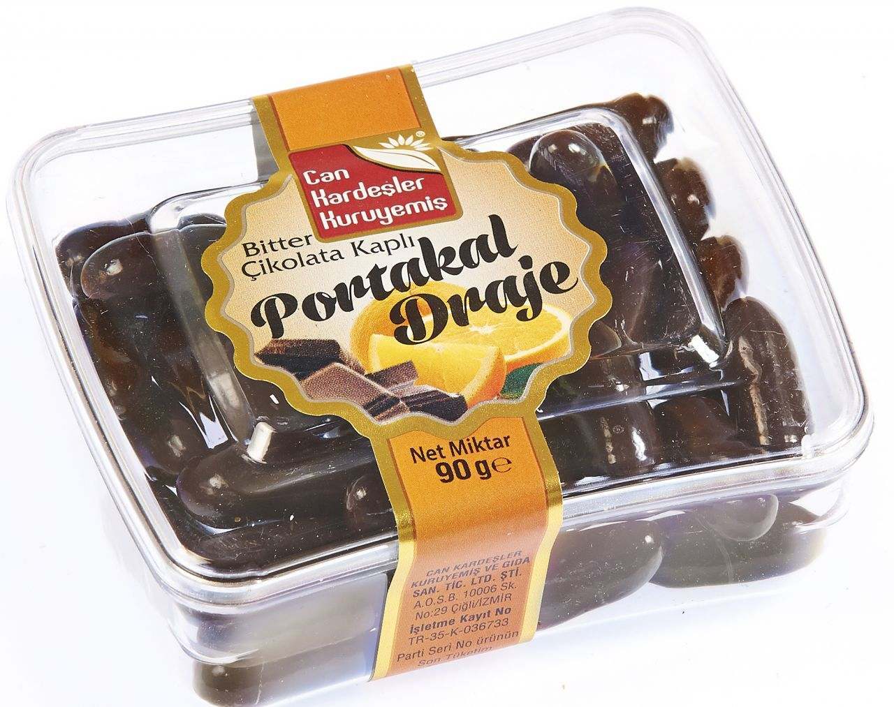 Bitter Çikolatalı Portakal Draje 90 g