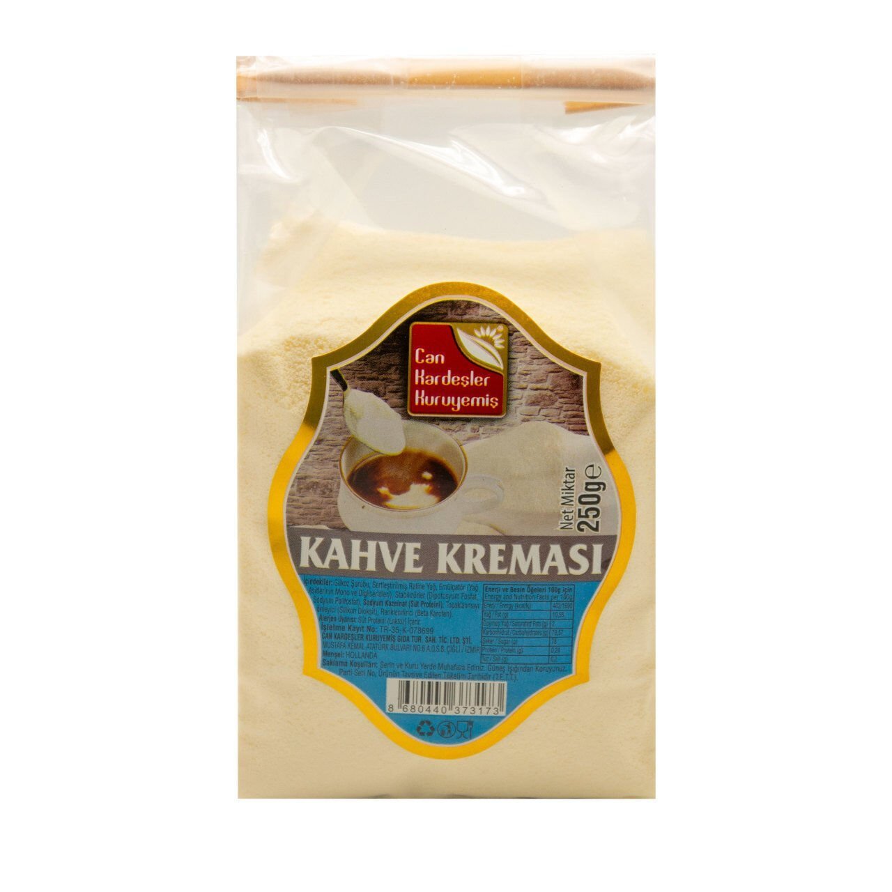 Kahve Kreması (Süt Tozu)  250gr