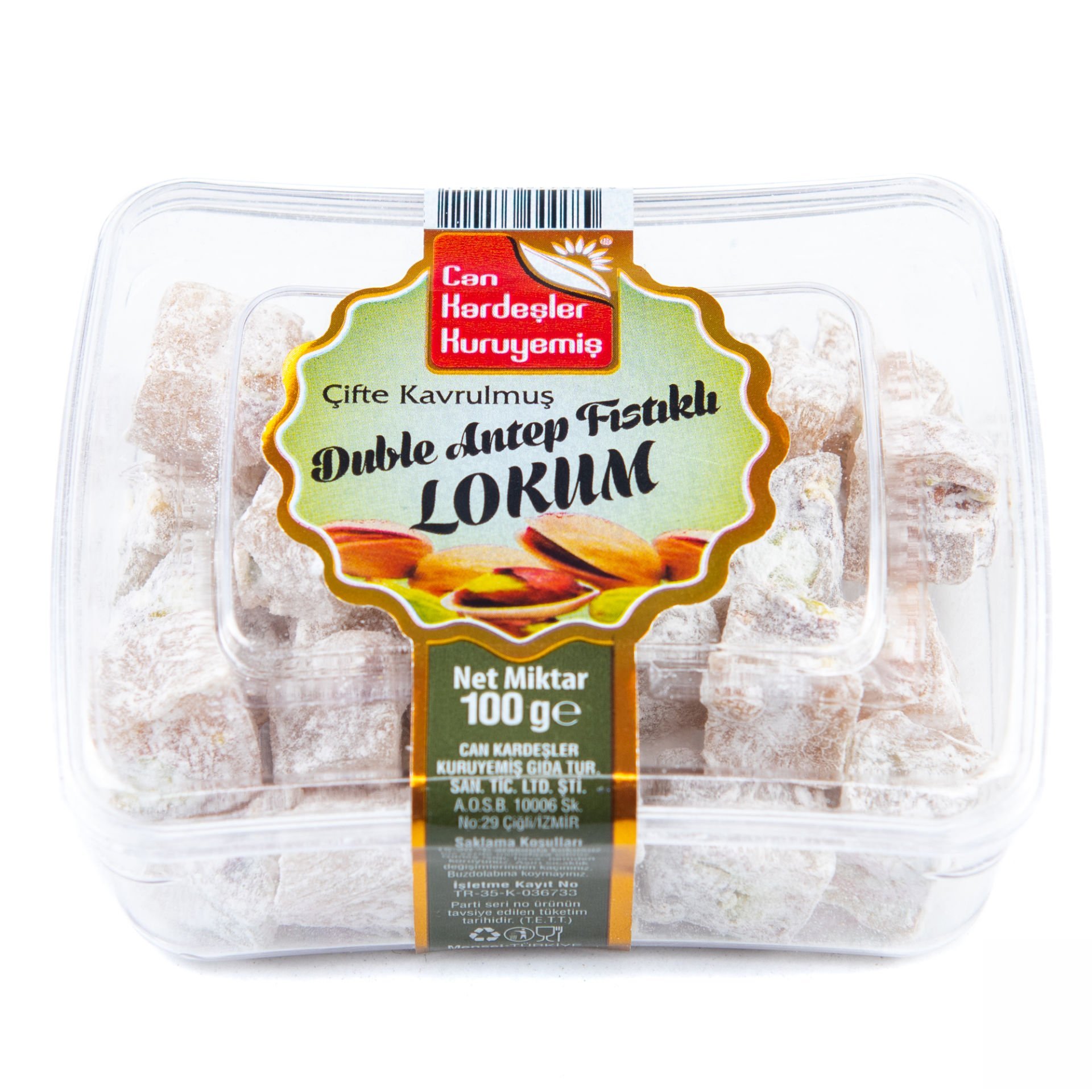 Çifte Kavrulmuş Duble Antep Fıstıklı Lokum 100g