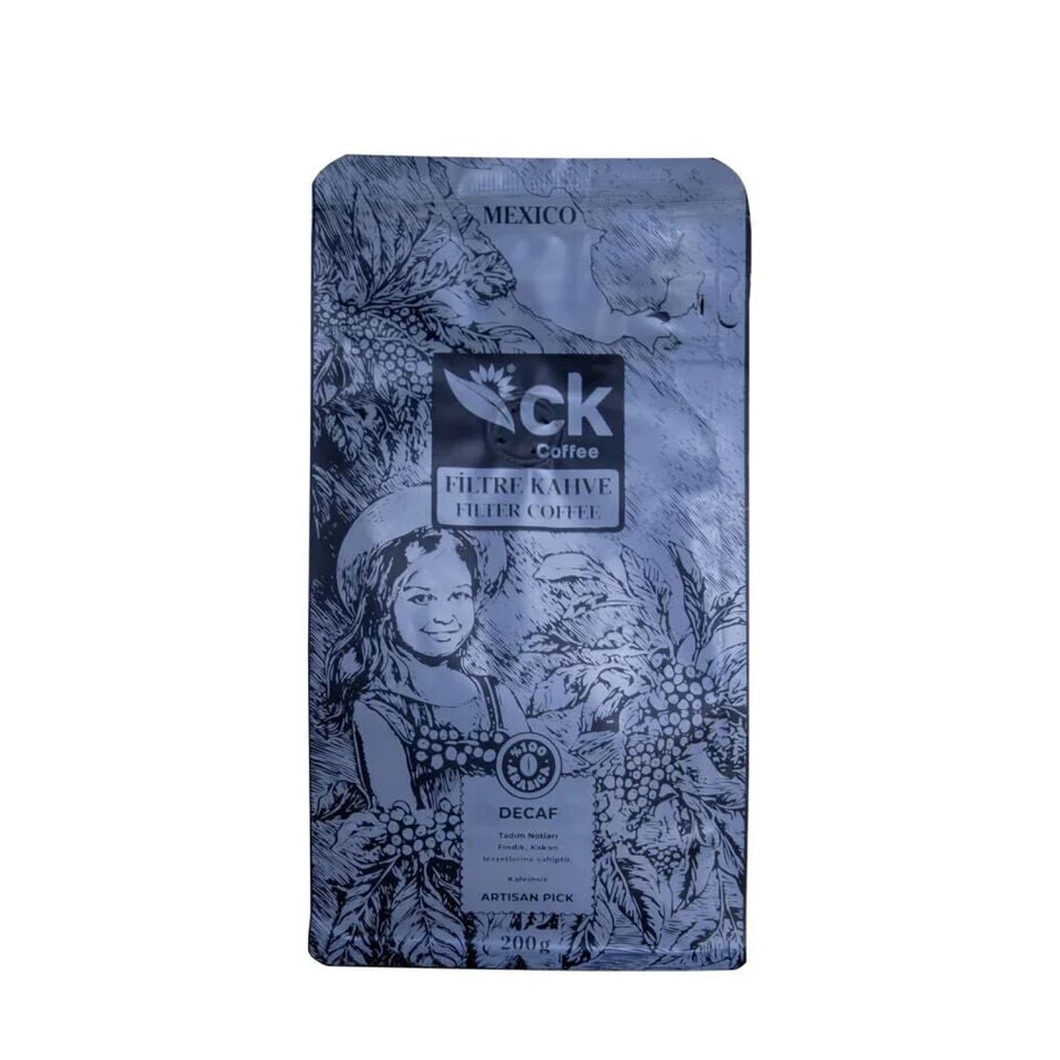 Decaf Kafeinsiz Öğütülmüş Filtre Kahve 200 g