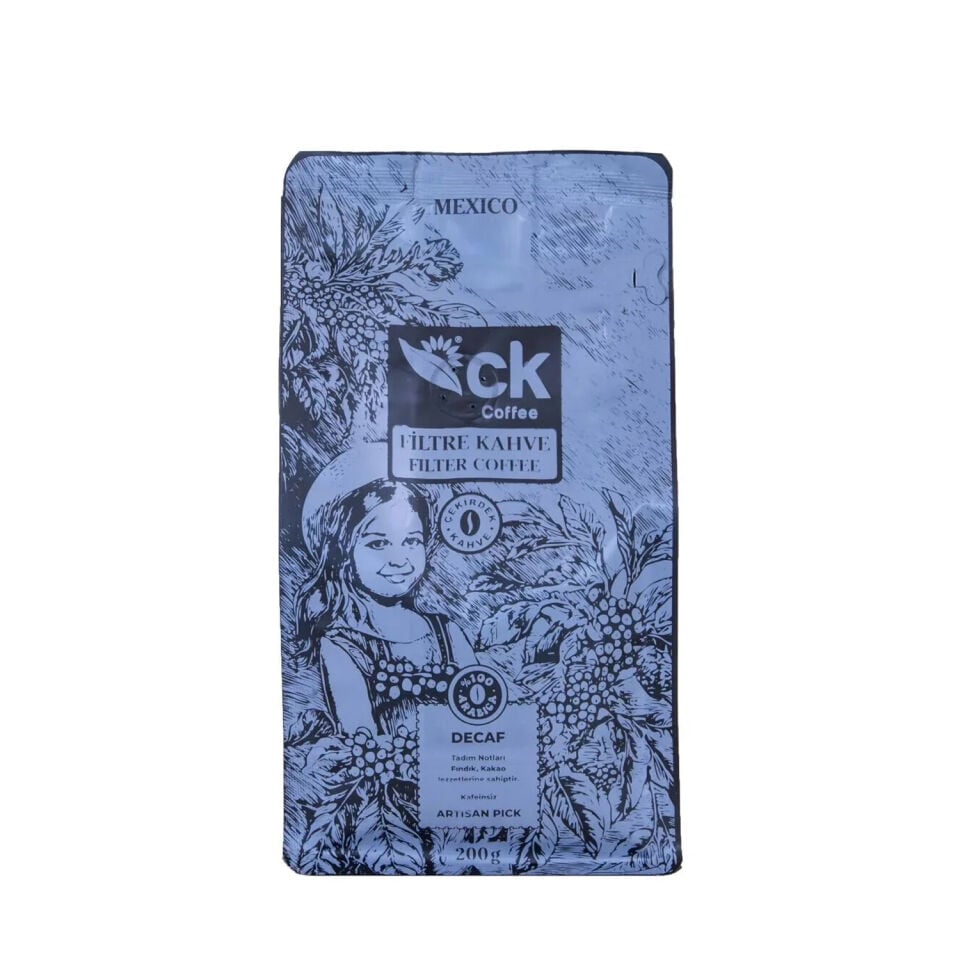 Decaf Kafeinsiz Çekirdek Filtre Kahve 200 g