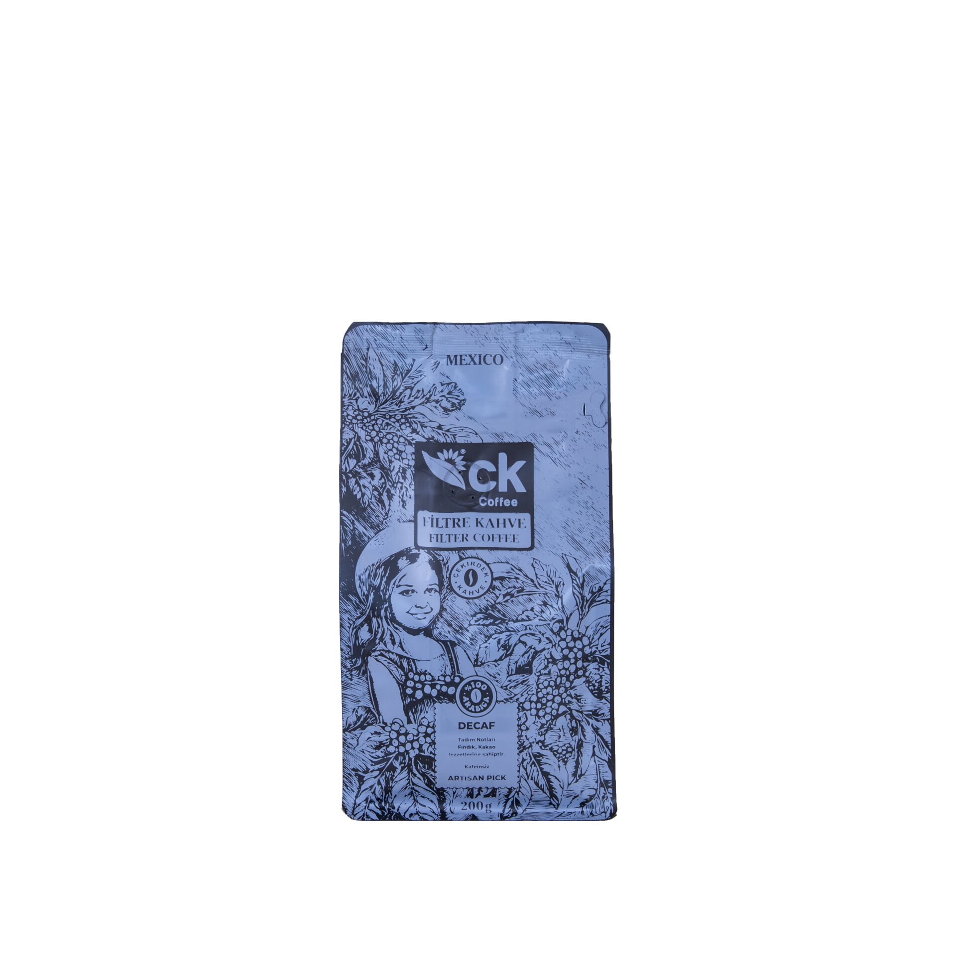 Decaf Kafeinsiz Çekirdek Filtre Kahve 200 g
