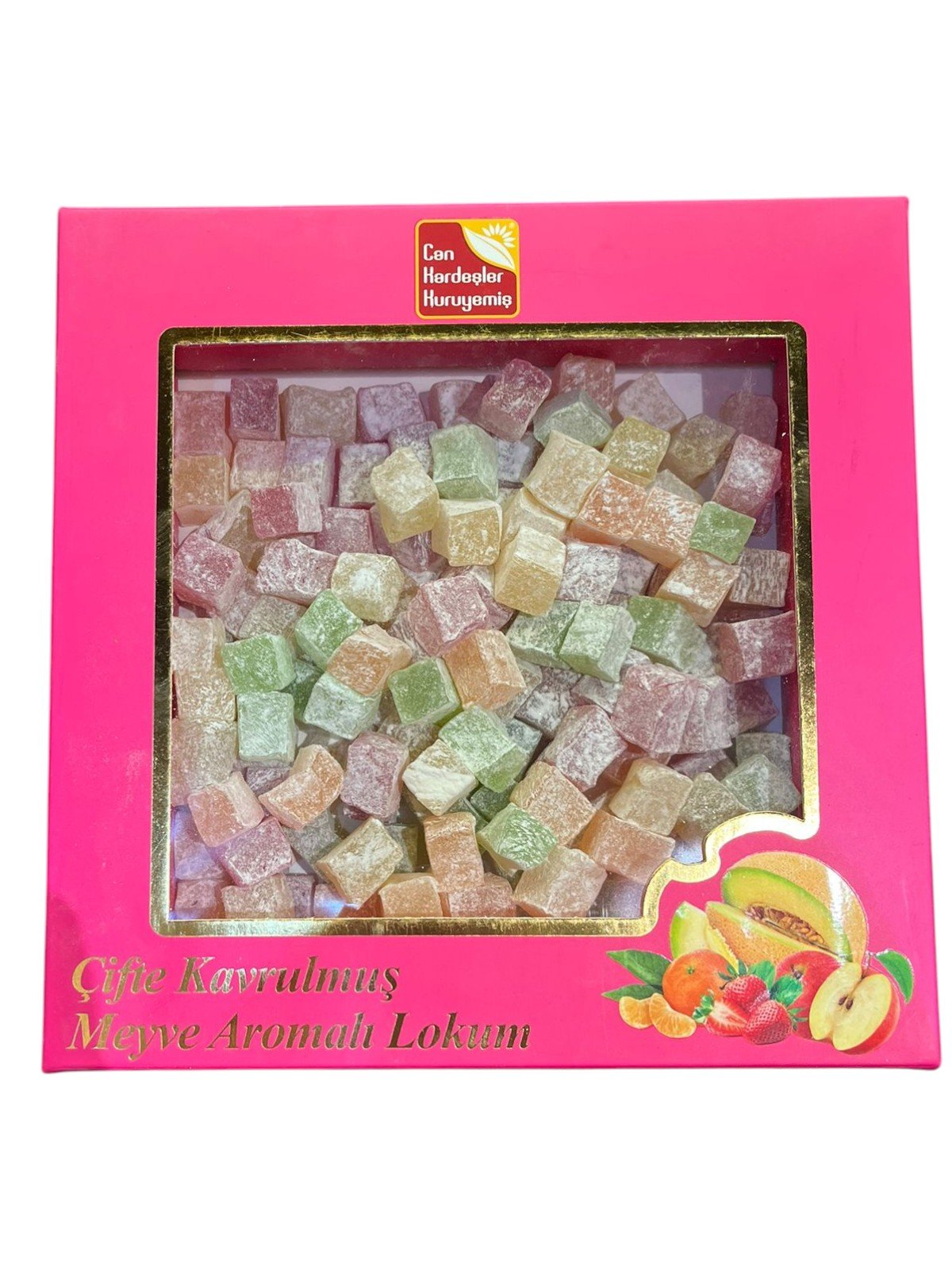 Çifte Kavrulmuş Meyve Aromalı Lokum (500 GR ) Paket