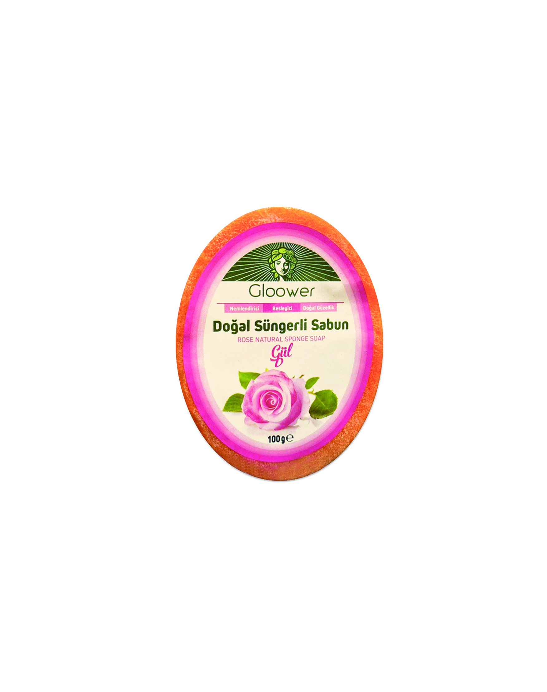 Süngerli Gül Sabun 100 g
