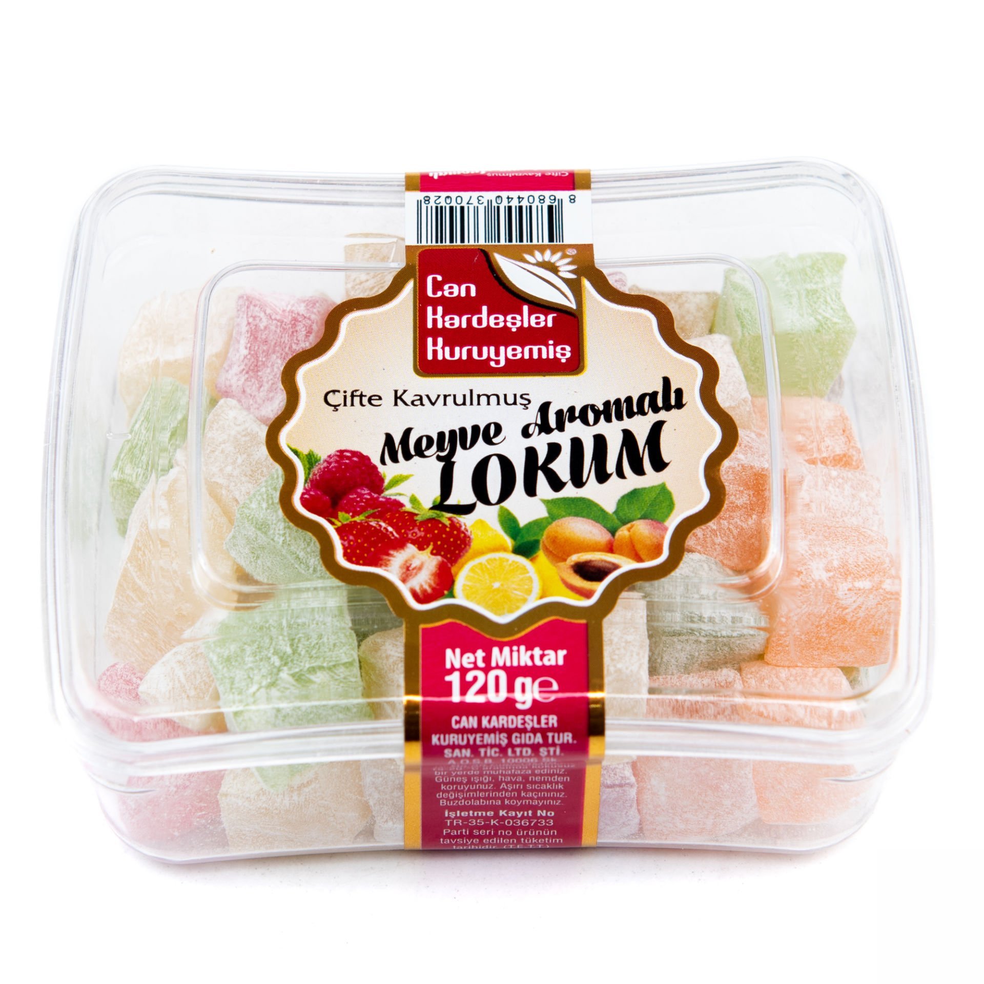 Çifte Kavrulmuş Meyveli Lokum 120 gr