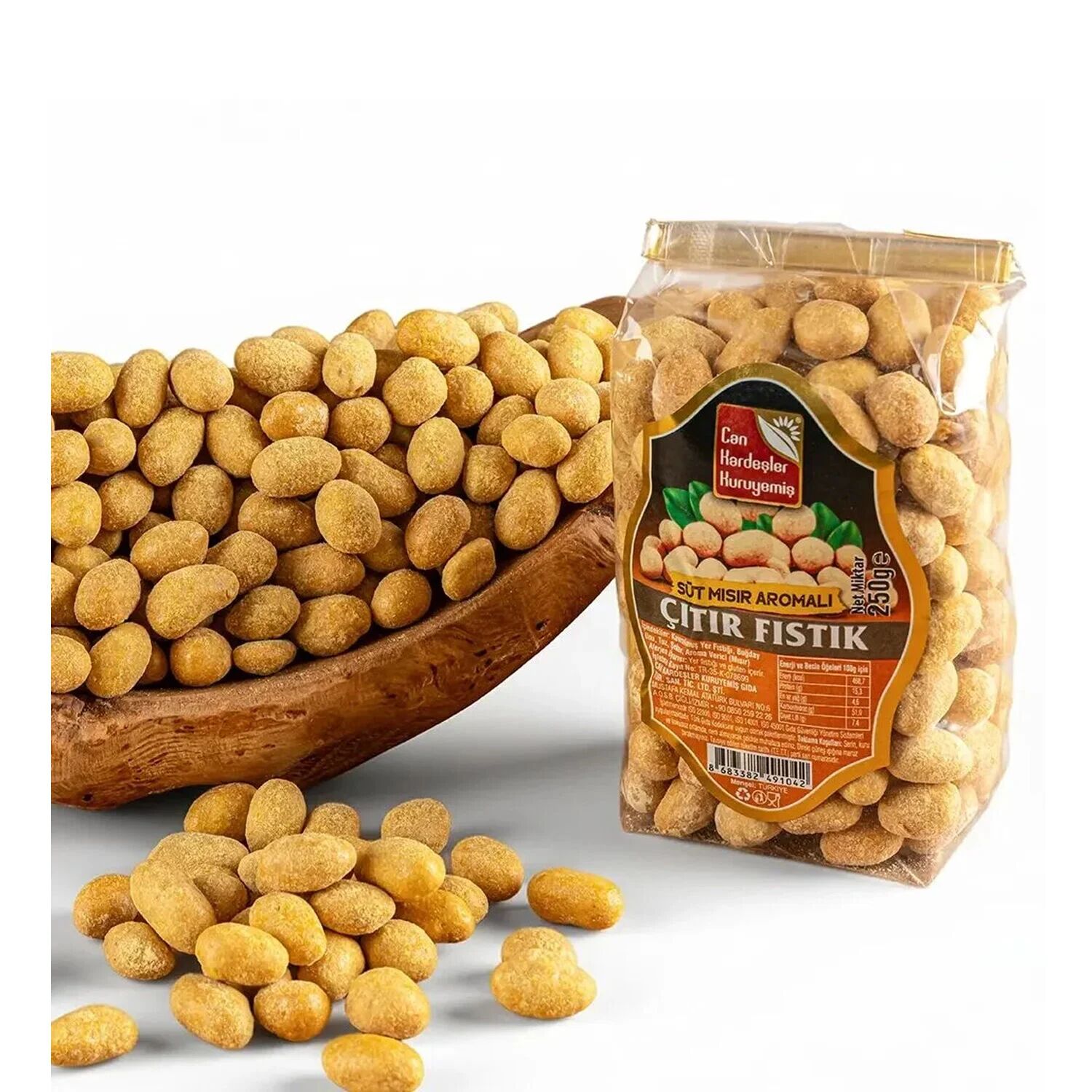 Süt Mısır Aromalı Çıtır Fıstık | Cips Tadında 250 g