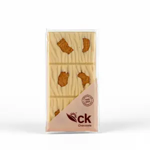 Karamel Bisküvili Beyaz Tablet Çikolata 100g