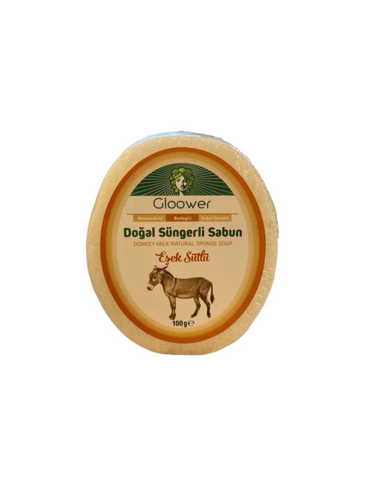Süngerli Eşek Sütlü Sabun 100 g
