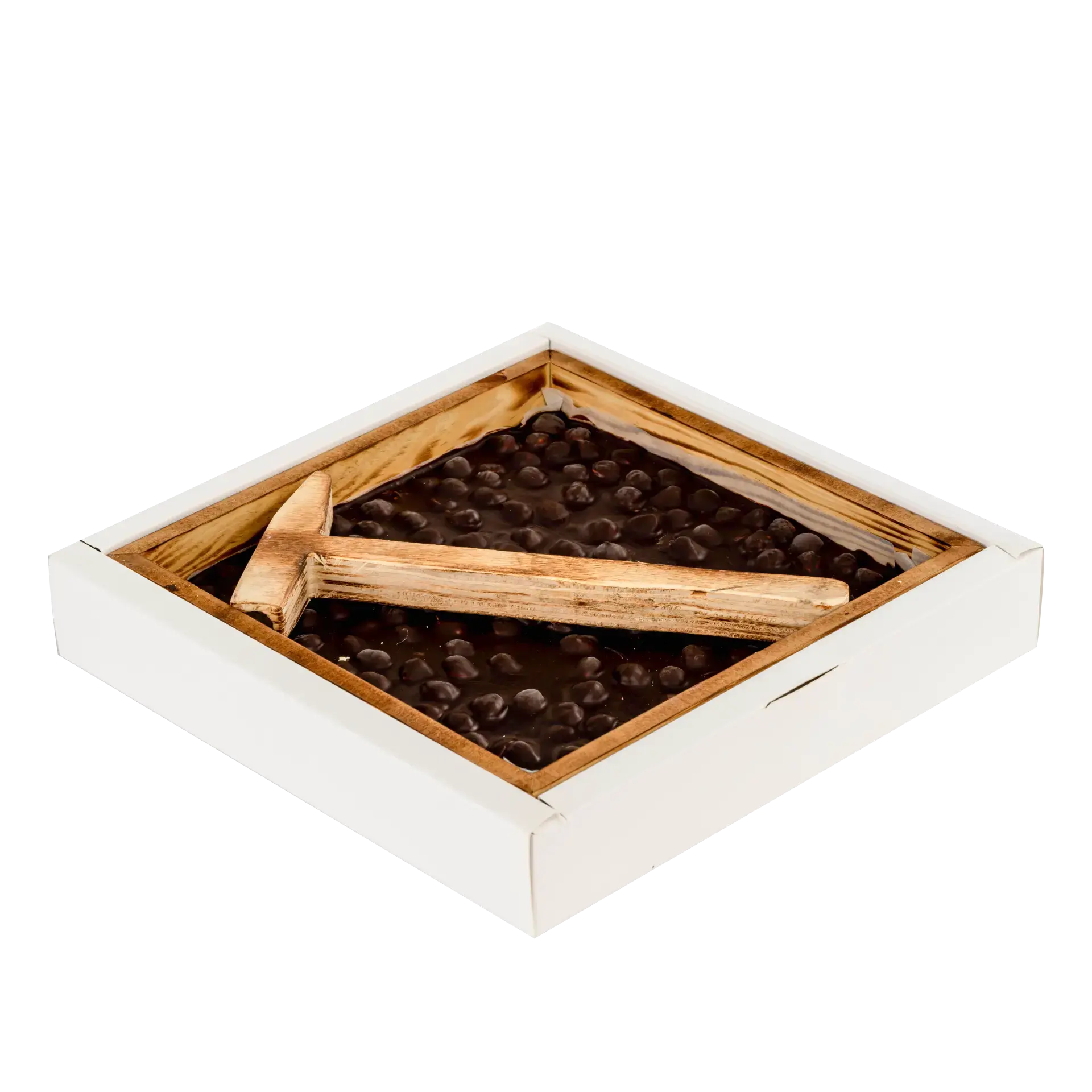 Çekiçli Bitter Fındıklı Beyoğlu Çikolata 1kg - Ahşap Kutu