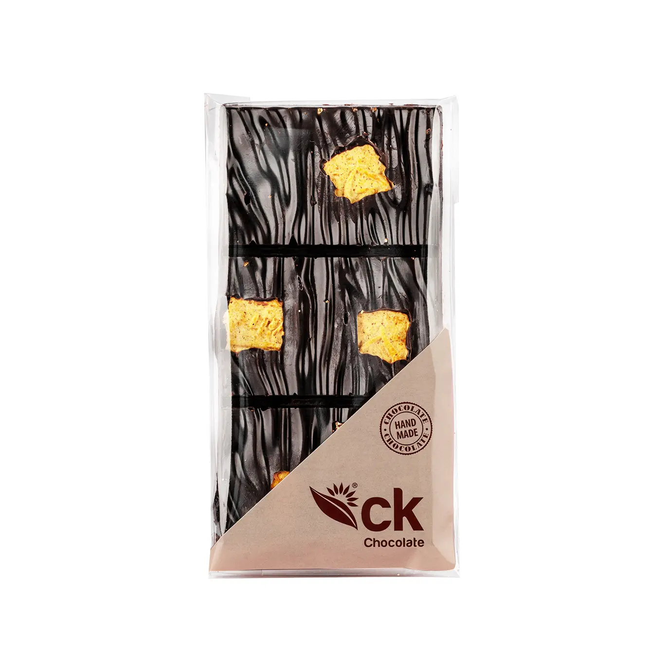 Karamelli Bisküvili Bitter Tablet Çikolata 100 g