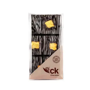 Karamelli Bisküvili Bitter Tablet Çikolata 100 g