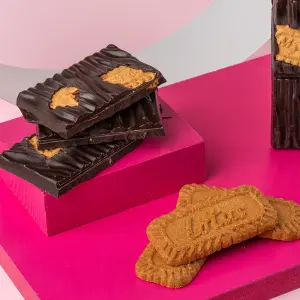 Karamelli Bisküvili Bitter Tablet Çikolata 100g