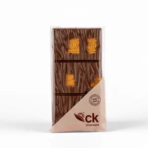 Karamel Bisküvili Sütlü Tablet Çikolata 100g