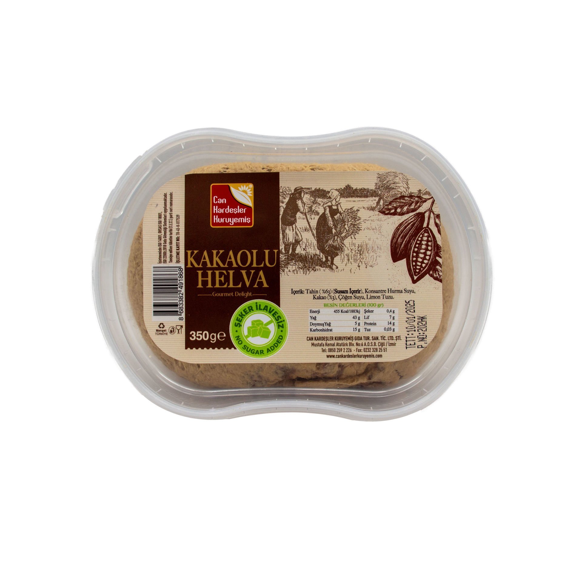 Kakaolu Helva Şekersiz 350 g