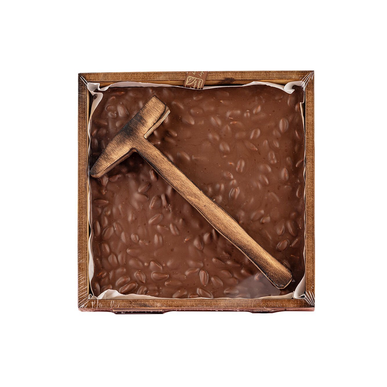 Çekiçli Ahşap Kutu Sütlü Antep Fıstıklı Beyoğlu Çikolata 1000 g