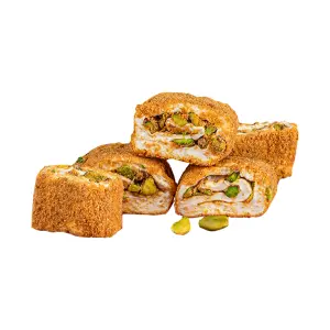 Karamel Bisküvili Antep Fıstıklı Sarma Lokum