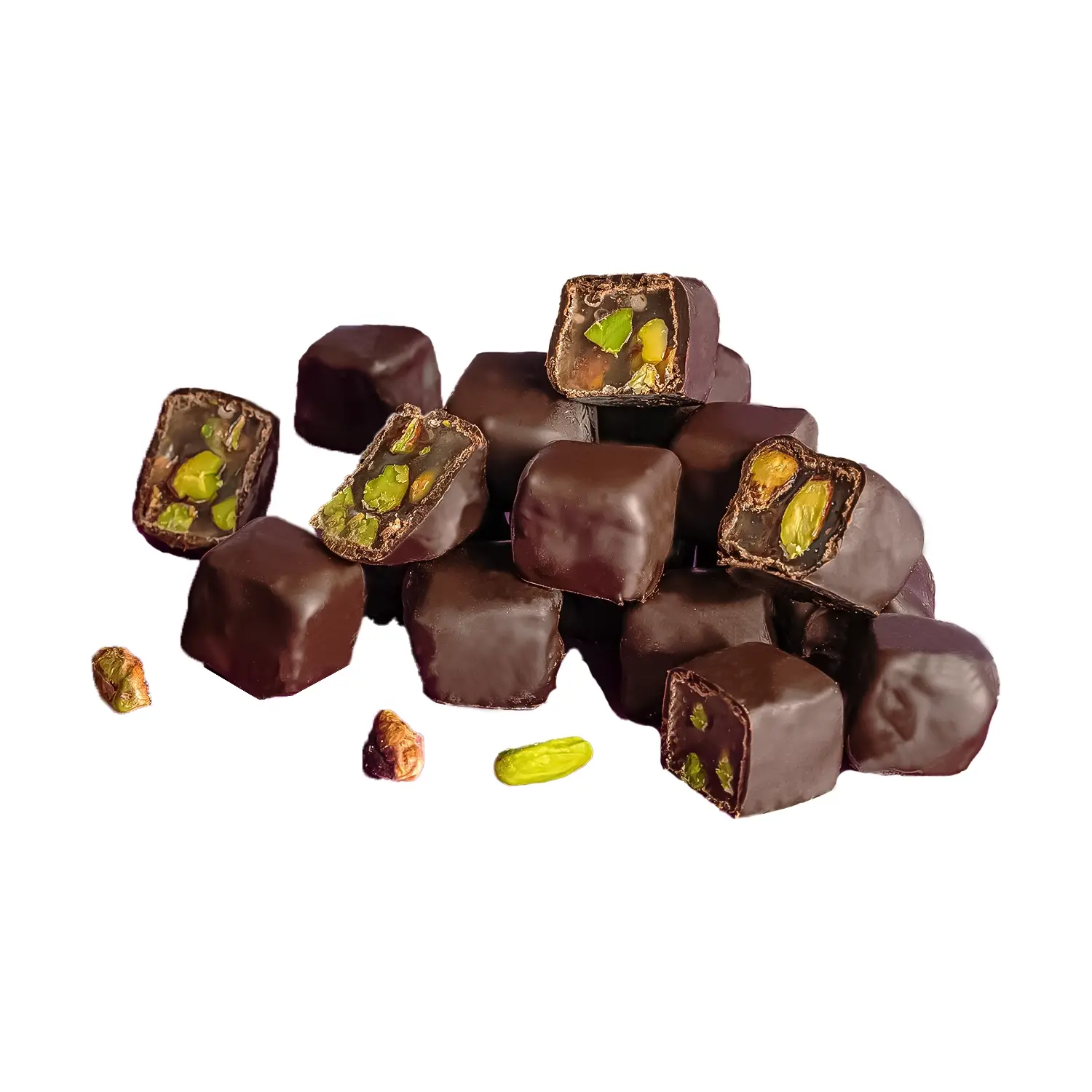 Chocolate-Covered Pistachio Turkish Delight